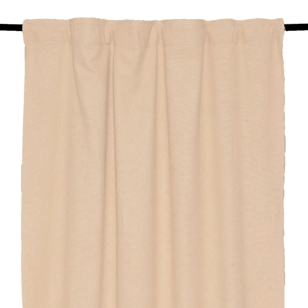 Rideau en lin et coton naturel avec ruflette 130x280cm - Figari
