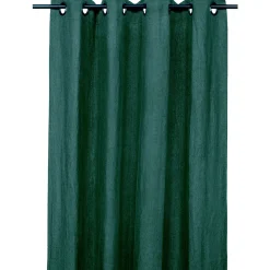 Rideaux en lin et coton kaki avec œillets 130x280cm - Figari
