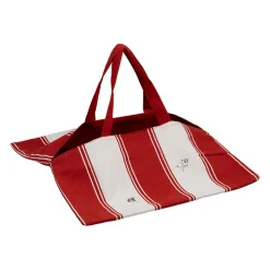 Sac à tarte en coton rayé rouge et blanc 40x40cm - Champetre