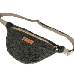Sac banane en bouclette kaki
