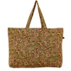 Sac cabas fleuri en lin kaki - Samara