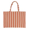 Sac en coton rayé corail et blanc - Palma