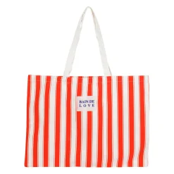 Sac en coton rayé rouge - Plouf&Sun