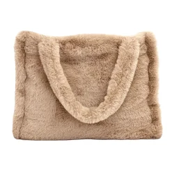 Sac en fausse fourrure beige - Chamonix
