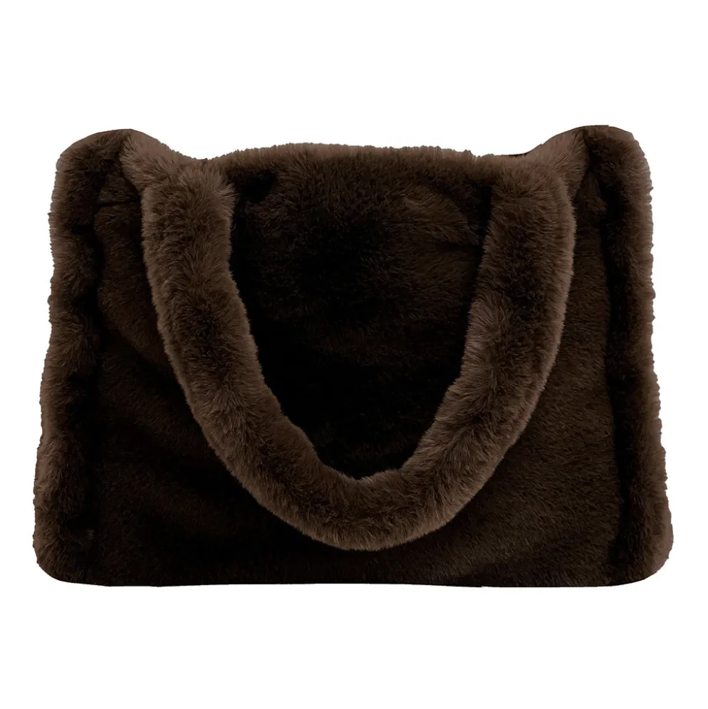 Sac en fausse fourrure brun - Chamonix