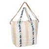 Sac isotherme en coton beige et bleu - Medi