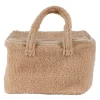 Sac isotherme en tissu bouclette beige - Funky
