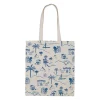 Sac tote bag en coton écru et indigo - Medi