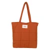 Sac tote bag en tissu matelassé terracotta - Quilted