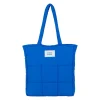 Sac tote bag en tissu matelassé indigo - Quilted