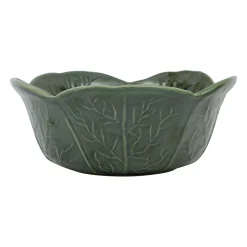 Saladier chou en grès vert d27cm - Chou