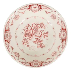 Saladier en faïence blanc et bordeaux - clothilde