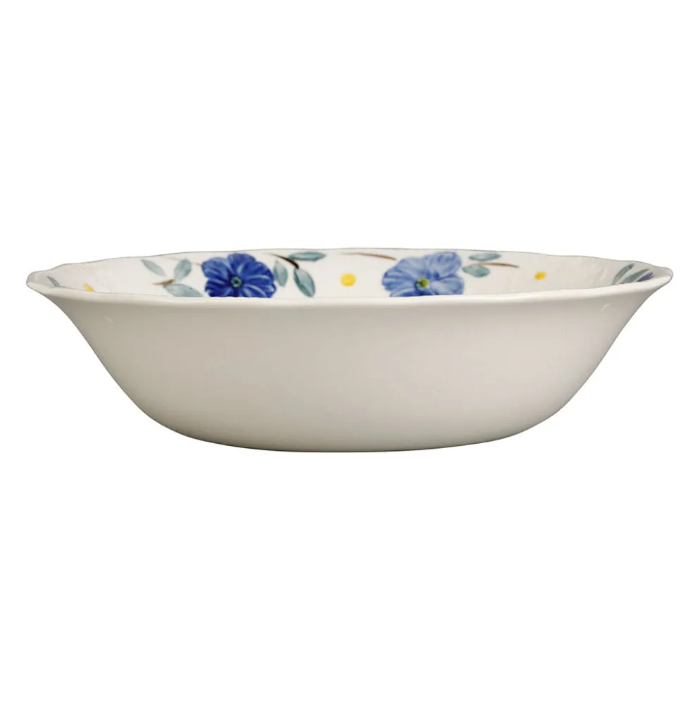 Saladier en faïence bleu d24cm - Blandine