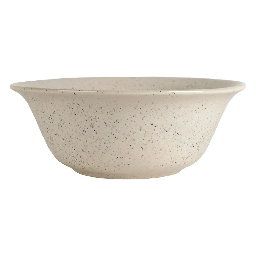 Saladier en grès blanc moucheté d26cm - Jeanne