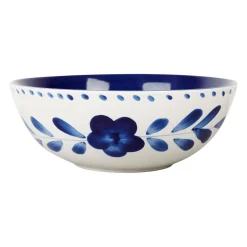 Saladier en grès indigo et blanc d20cm - Bellagio