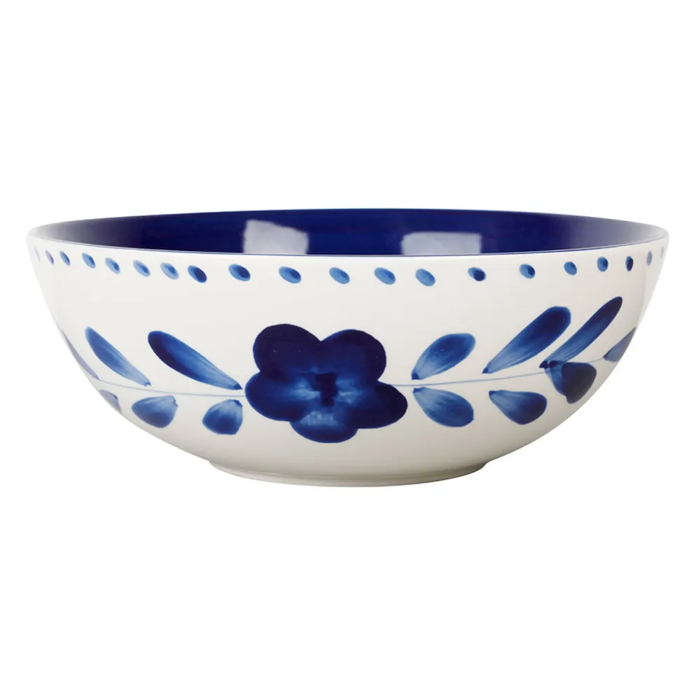 Saladier en grès indigo et blanc d20cm - Bellagio