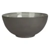 Saladier en grès vert d'eau et anthracite d26cm - Jade