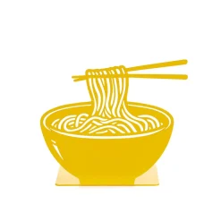 Serre-livres ramen en métal jaune