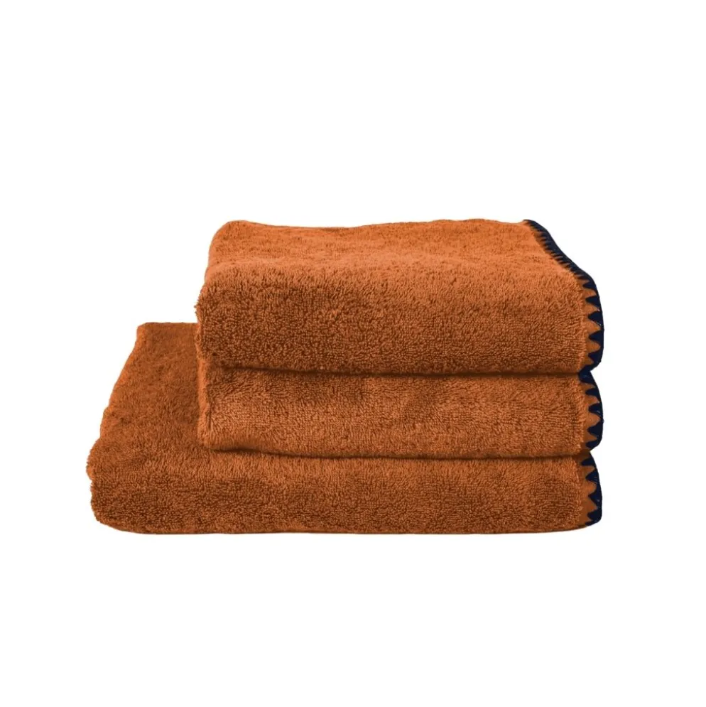 Serviette de bain en coton brick 70x130cm - Issey
