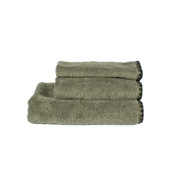 Serviette de bain en coton kaki 70x130cm - Issey