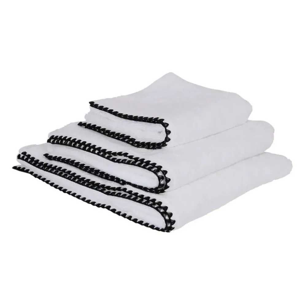 Serviette en coton blanc 30x50cm - Issey