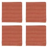 Serviettes x4 à carreaux en coton rouge 40x40cm - Campagne