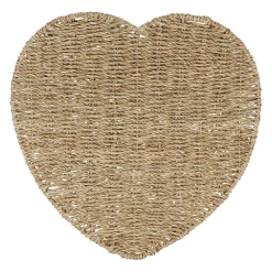 Set de table coeur en jonc de mer naturel 37x38cm - Borneo