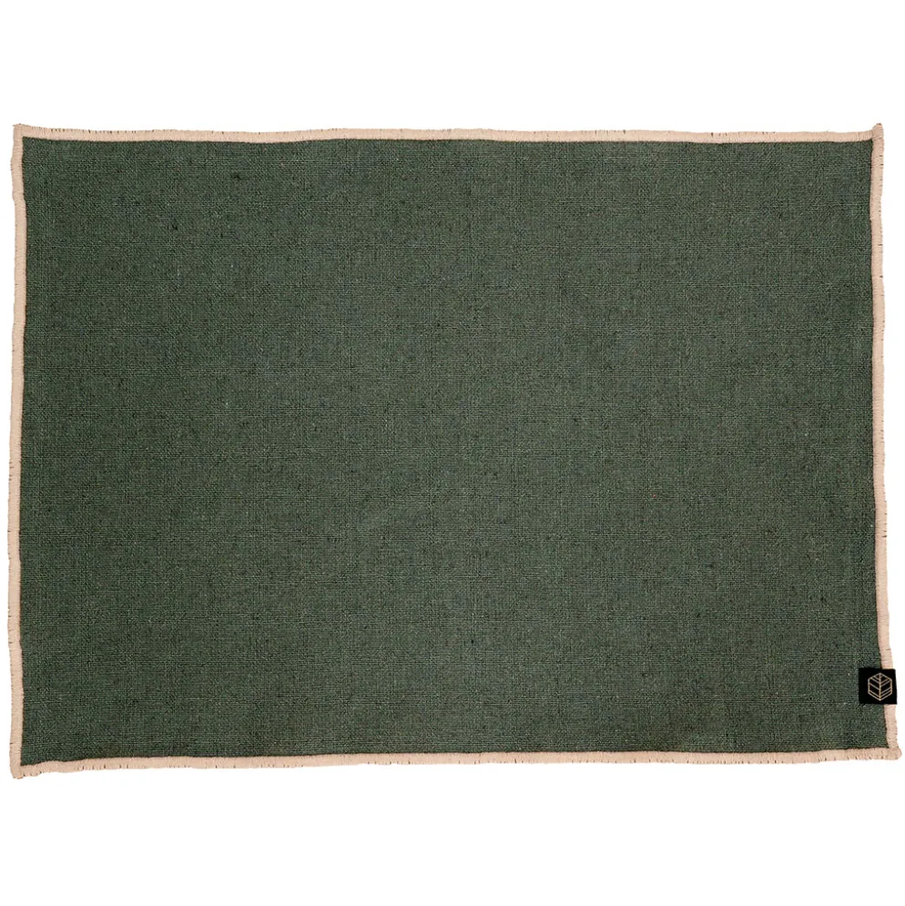 Set de table en lin et coton kaki 35x45cm - Corte