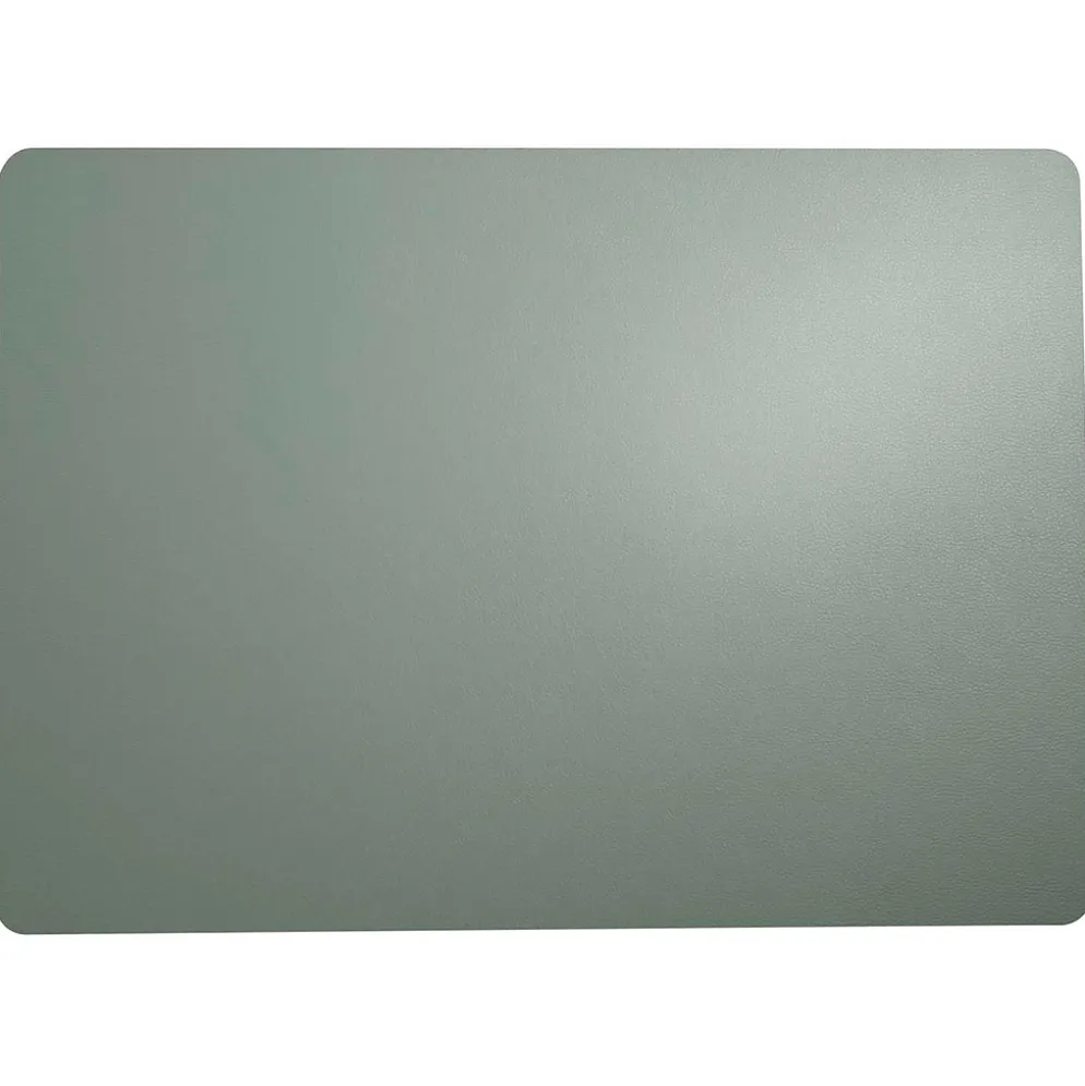 Set de table rectangle en simili cuir vert menthe 46x33cm - Optic