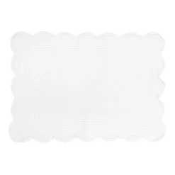 Set de table rectangulaire blanc en coton