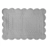 Set de table rectangulaire boutis Gris Perle en Coton