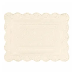 Set de table rectangulaire ivoire en coton