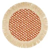 Set de table rond terracotta et naturel d38cm - Franja