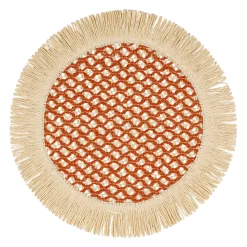 Set de table rond terracotta et naturel d38cm - Franja