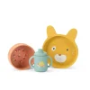Set de vaisselle en silicone 3 pièces - Trois petits lapins