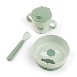 Set premier repas 3 pièces vert - Happy