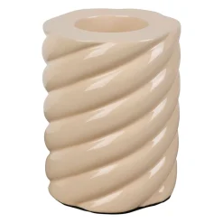 Socle pour ampoule en céramique beige h13cm E27 - Nira