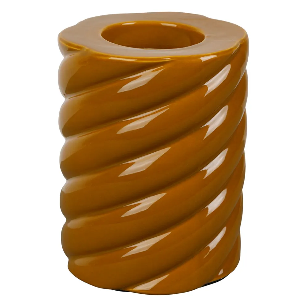 Socle pour ampoule en céramique curry h13cm E27 - Nira