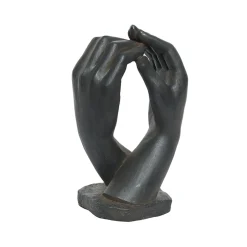 Statue d'extérieur mains en polumagnésium noir h43cm