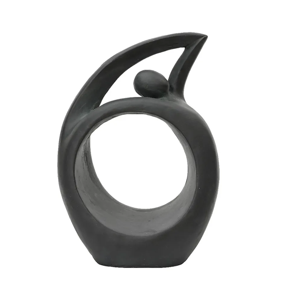 Statue d'extérieur silhouette en polymagnésium anthracite h64cm