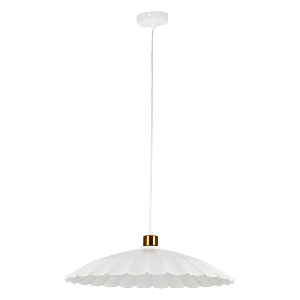 Suspension en fer blanc et doré d40cm E27 - Champart