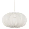 Suspension en fer et tissu blanc d40cm E27 - Organic