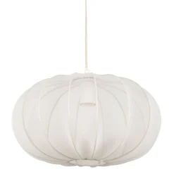 Suspension en fer et tissu blanc d40cm E27 - Organic