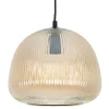 Suspension en verre ambre d26cm E27 - Lumi