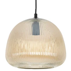 Suspension en verre ambre d26cm E27 - Lumi