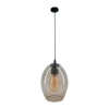 Suspension en verre fumé gris h130cm E27
