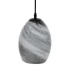 Suspension en verre gris d17cm E27