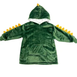 Sweat plaid dinosaure pour enfant en tissu vert 45x60cm