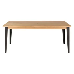 Table à manger en chêne massif et pieds acier L200cm - Manny