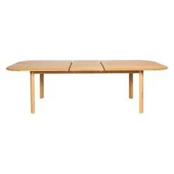Table à manger extensible en chêne naturel 200(+50)x100cm - Sirocco